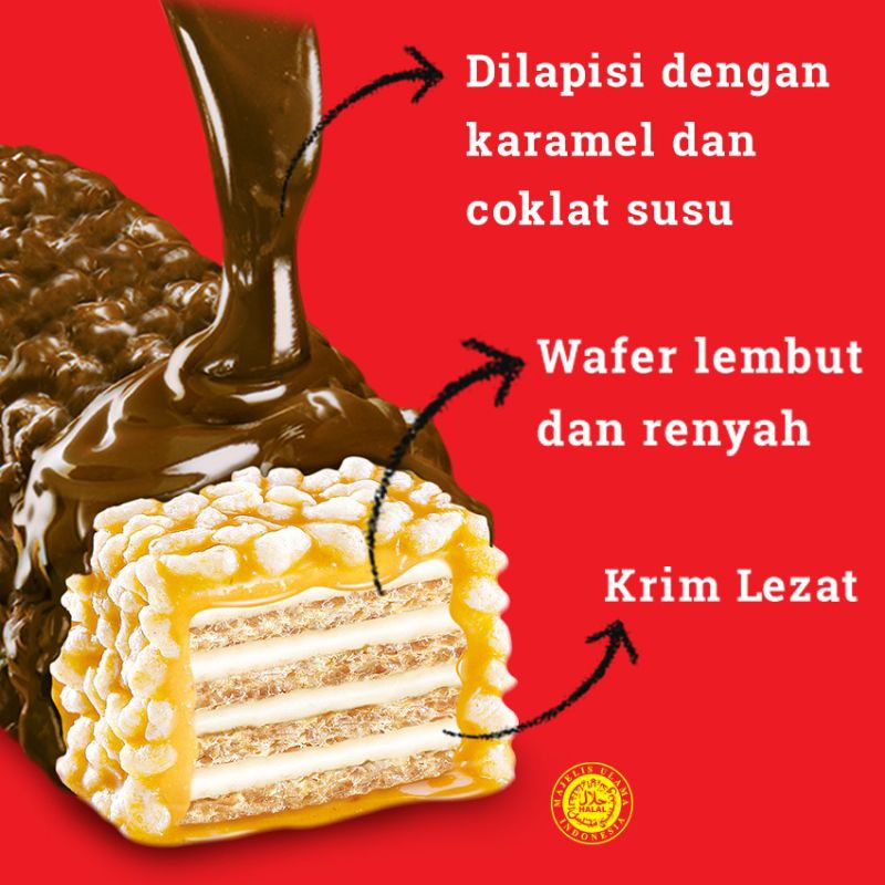 

Beng-Beng Wafer Caramel Crispy Chocolate - 1 box (20 bungkus @20g) jual ecer juga