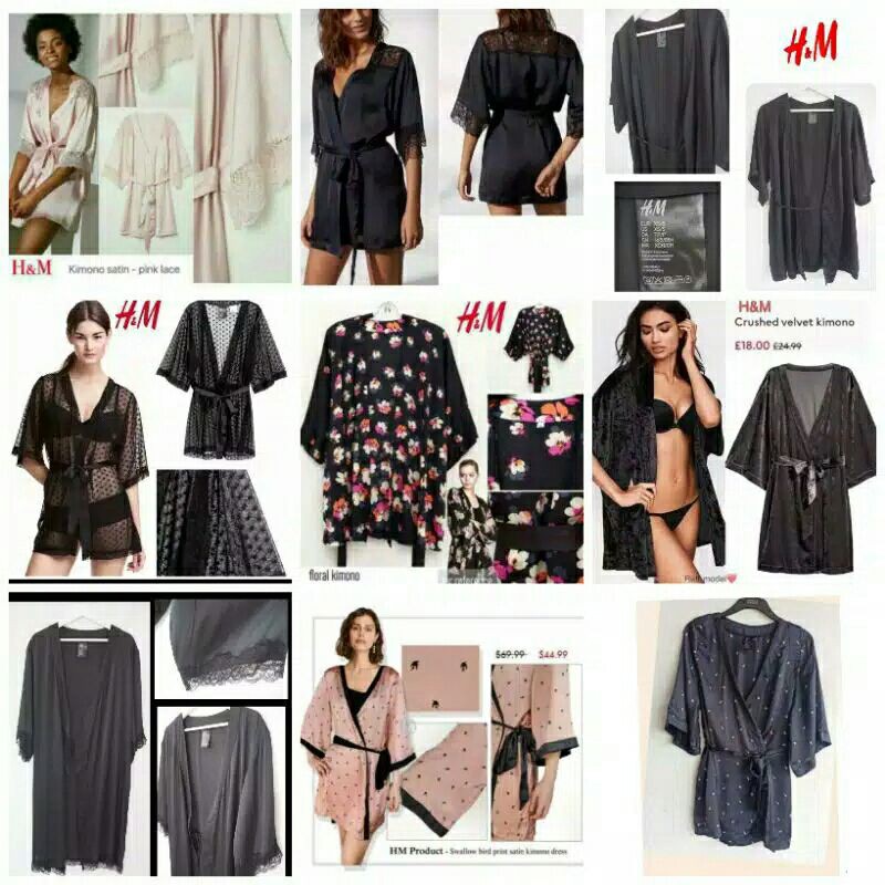 H&amp;M Lingerie Satin Wanita | Baju Tidur Original Branded