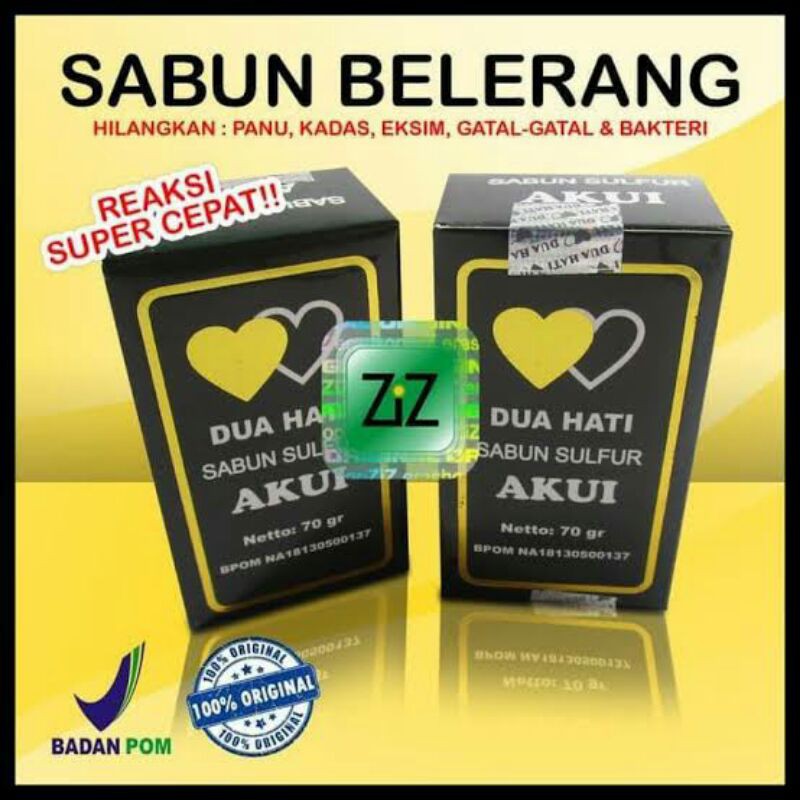 SABUN SEGALA GATAL SULFUR BELERANG AKUI DUA HATI ORIGINAL 100%