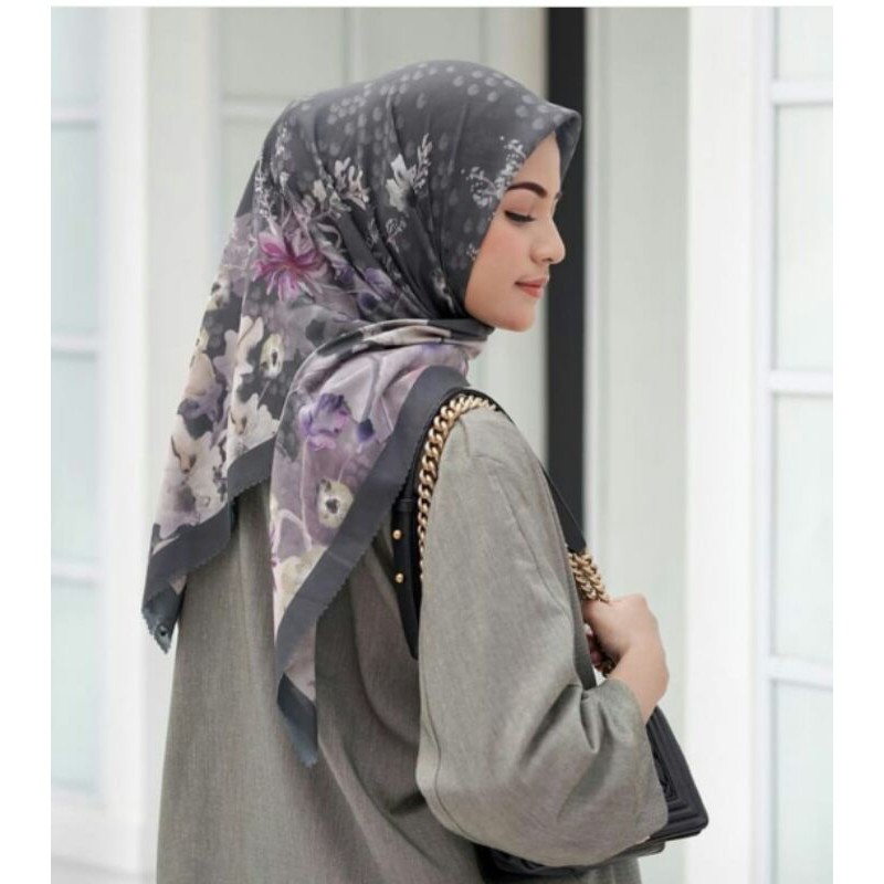 buttonscarves fiore dark grey