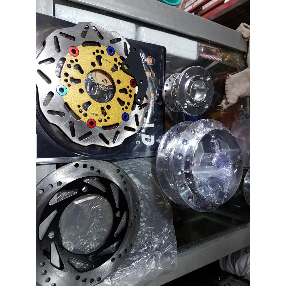 tromol set ninja r dan ninja rr + piringan depan tromol becak belakang standar