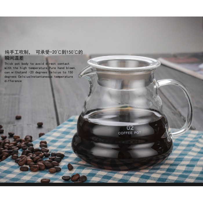 OneTwoCups Coffee Maker Pot V60 Drip Kettle Teko Kopi Barista 800ml