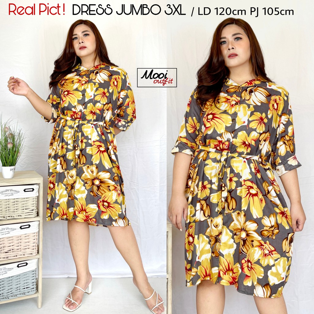 Dress Wanita Jumbo Kekinian Terbaru Ld 120 / Dress Jumbo Busui / Dress Hamil Dan Menyusui Jumbo / Daster Jumbo Ld 120 Busui Kekinian Murah Bahan Katun Rayon Adem