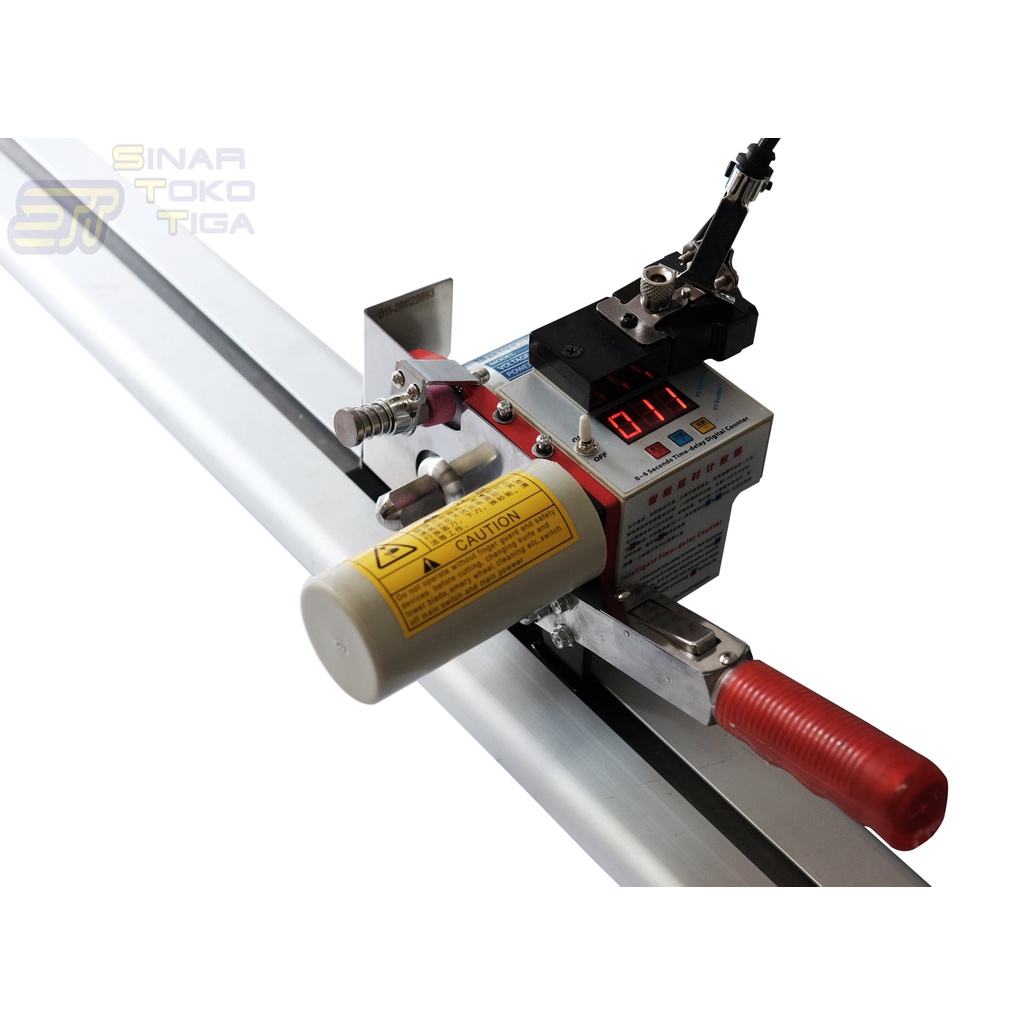 DIGITAL COUNTER MESIN POTONG LEMPAR GELAR BEBER  KAIN BAHAN PAKAIAN SANTIAN ST B - 11N END CUTTER 2.8 meter