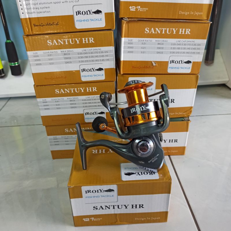 Reel Iroly Santuy HR 1000 2000 3000 4000 rubber seal kekuatan 8-14 kg POWER HANDEL