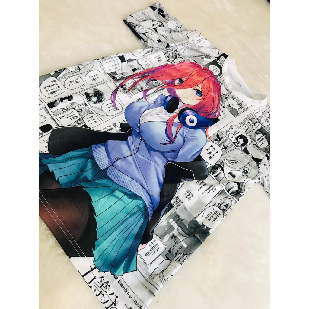 Tshirt Nakano Miku Fullprint  Quintessential Quintuplets Premium Dryfit