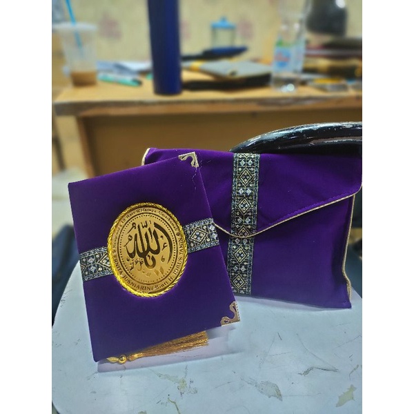 Cetak buku yasin Hardcover bludru spon