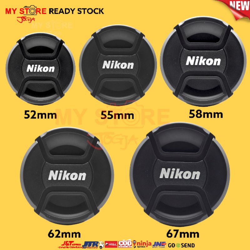 Lens cap Cover Tutup Lensa Nikon Nikkor 52mm 55mm 58mm 62mm 67mm 72mm 77mm 82mm lenscap Kamera Logo 
