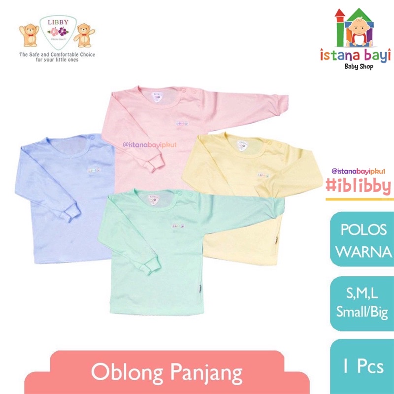 Libby Baju Oblong Panjang warna SML 1 pcs - Baju bayi