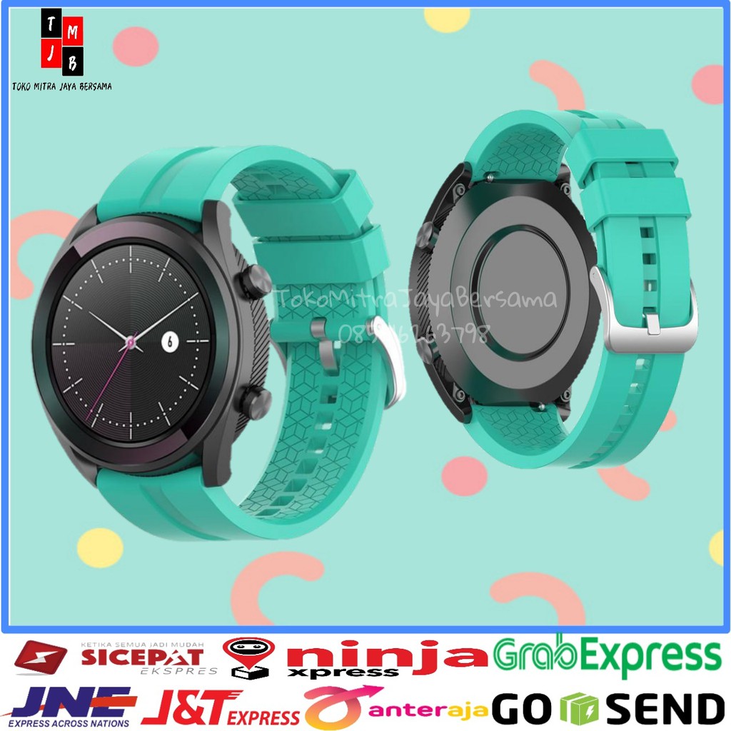 STRAP SILIKON 22mm SMARTWATCH HUAWEI GT2 46mm GT ACTIVE HONOR MAGIC BAND SAMSUNG MOTIF GARIS