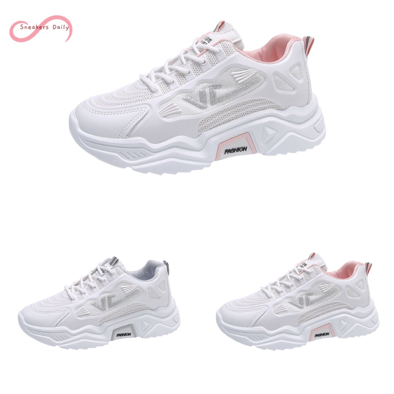 COD Sneakersdaily F-7 Sepatu Sneakers Premium Korea Style Sepatu Sport Wanita Sepatu Lari Cewek Cantik Murah