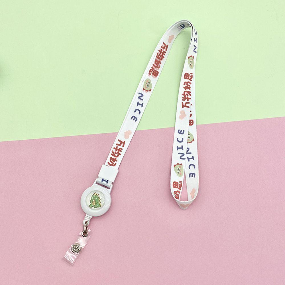 Lanfy Tali Lanyard Retractable Dengan Klip Holder Kartu ID Untuk Sekolah / Kantor