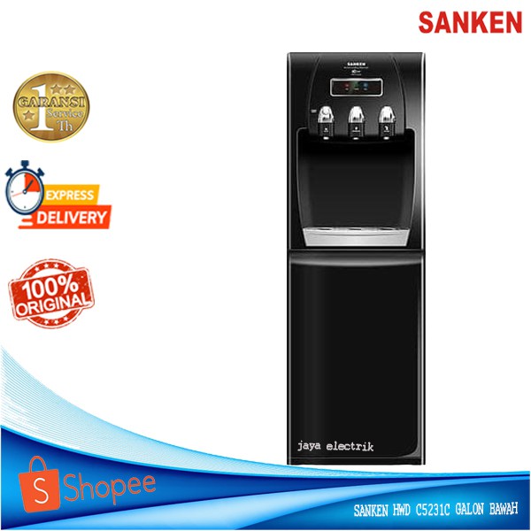 Dispenser Sanken Galon Bawah HWD 520 IC Low Watt Panas Dingin Normal