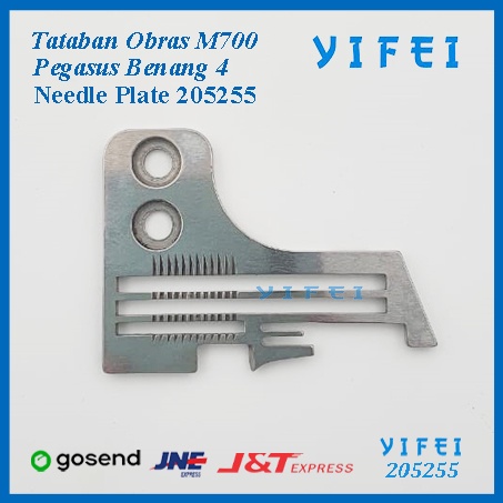 Tataban Mesin Obras Benang 4 Pegasus M700/Needle Plate YIFEI 205255