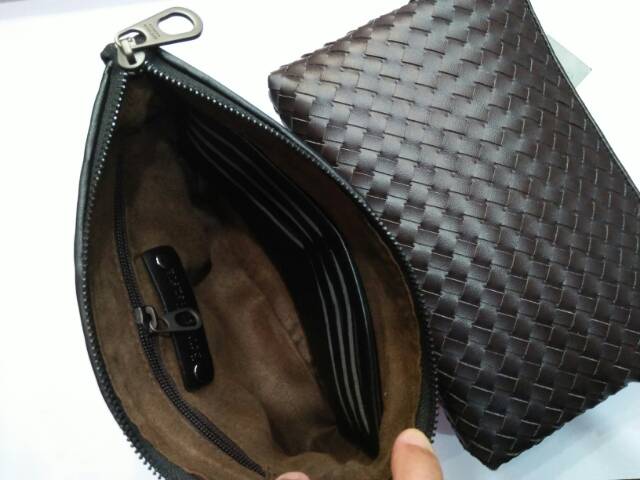 Handbag rajut import kulit tali tangan 8019