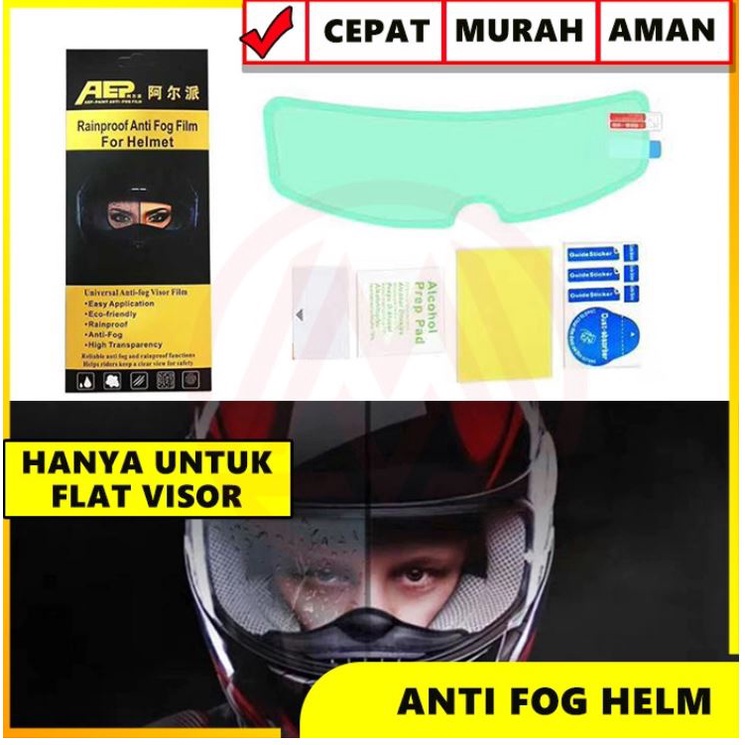 TERMURAH Setiker Anti Fog HELM Sticker Stiker Air Embun Hujan KYT universal Visor Motor