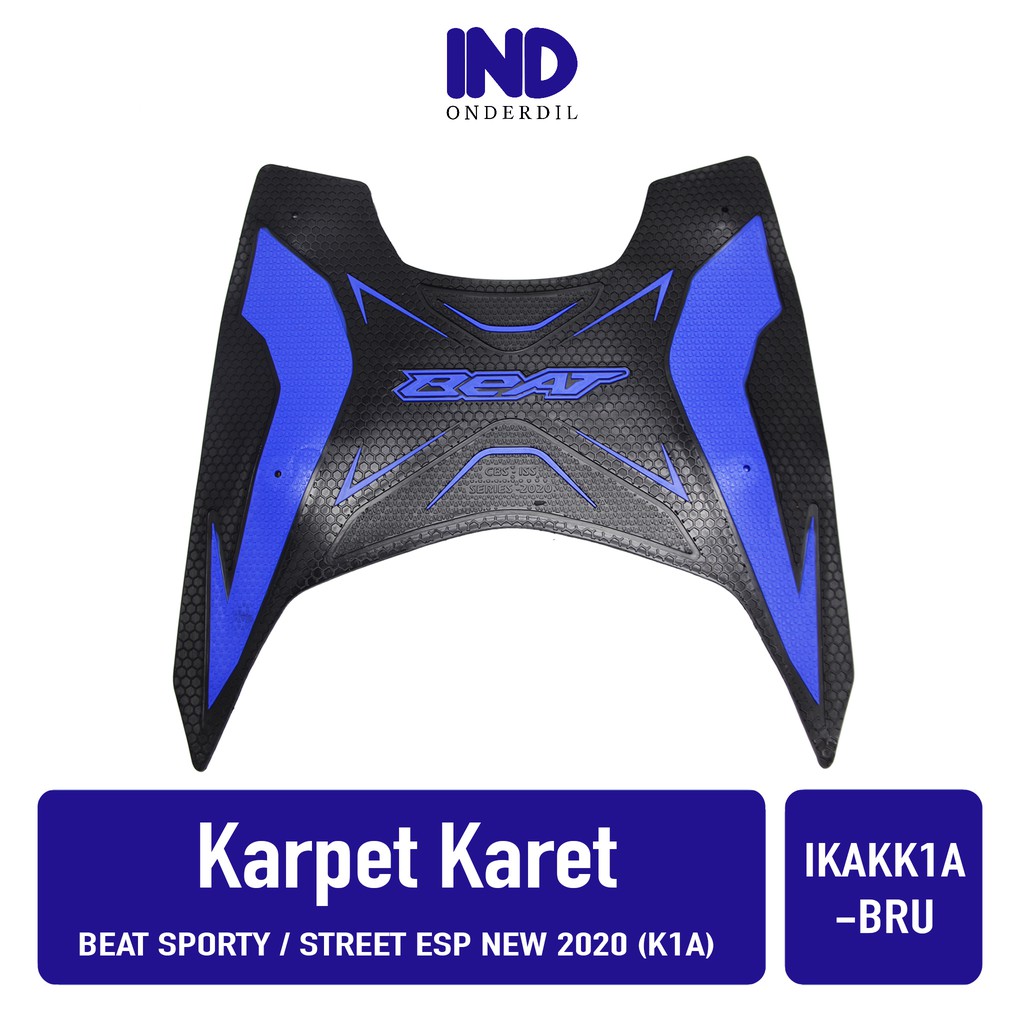 Karpet-Injekan-Pijakan-Alas Kaki-Bordes Karet Honda Beat FI-F1 Sporty-Street eSP New 2020 K1A LED