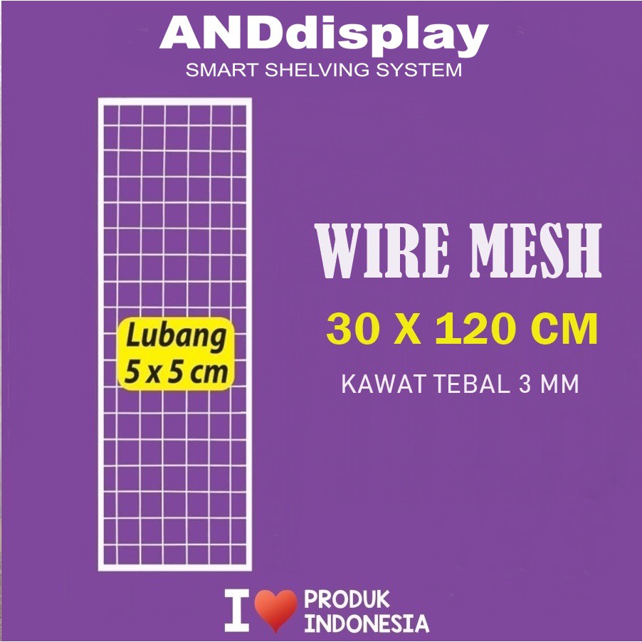 WIRE GRID MESH 30 X 120 CM - KAWAT JARING KOTAK - RAM DINDING BINGKAI