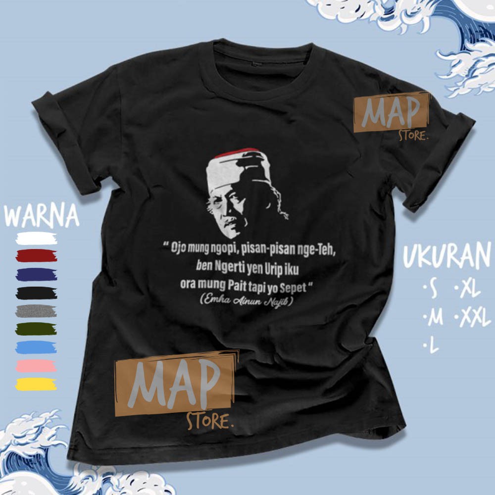 Kaos Santri Maiyah Cak Nun Quotes OJO MUNG NGOPI - Baju Distro Punokawan Reborn | 4729