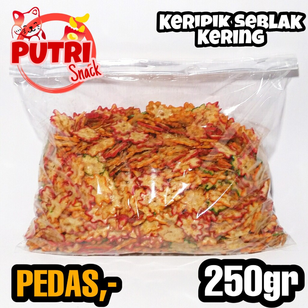 Keripik Seblak Kering Bintang Pedas &amp; Pedas Extra 250gr