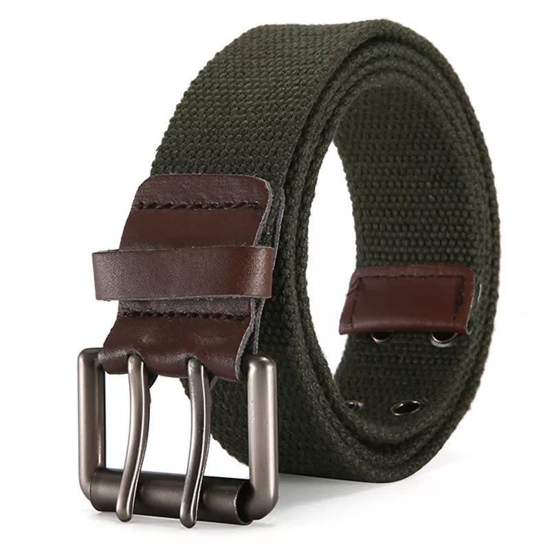 Ikat Pinggang Gesper Ganda Sabuk Kanvas Tebal Kualitas Mantap Men Belt S056