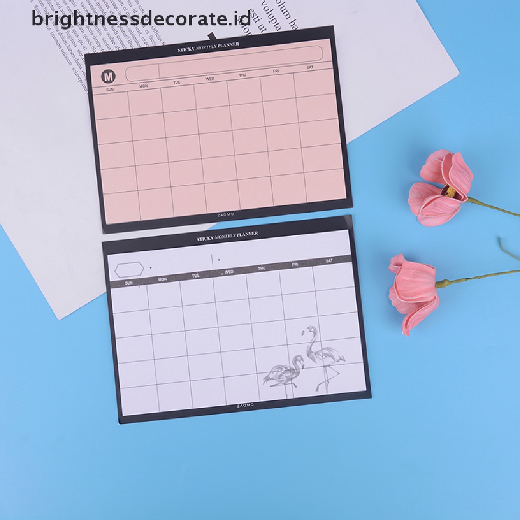 [birth] Creative simple desktop schedule planner monthly plan mini notebooks efficiency [ID]