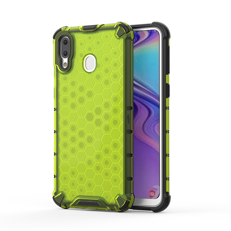 Samsung M20 - Honeycomb Hybrid Rugged Clear Armor Case Shockproof
