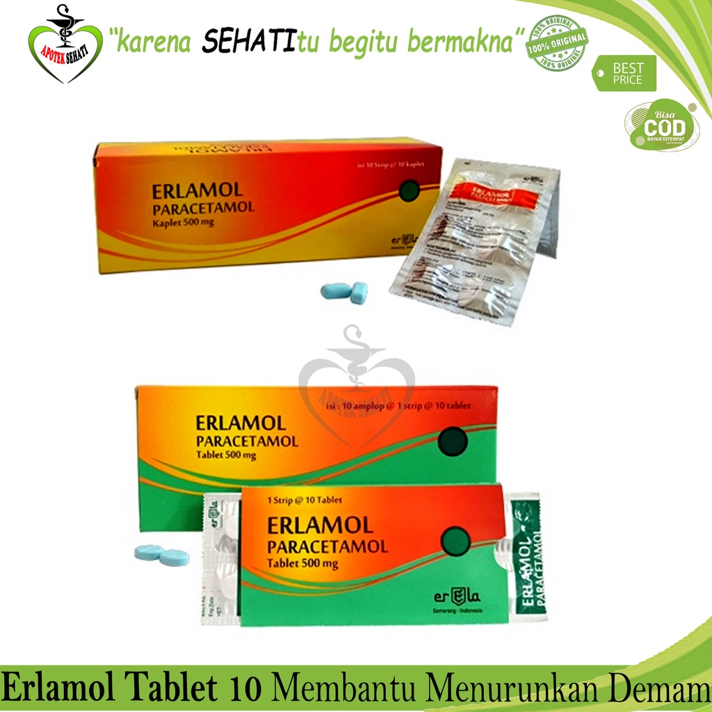 Erlamol Tablet Paracetamol Obat Demam