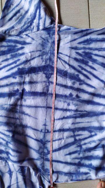 Blouse Lonceng Shibori Katun Batik Wanita Atasan Motif Tie Dye Handmade Jumputan Blus Sibori Tiedye