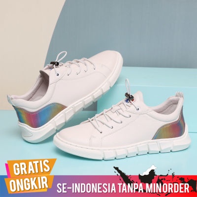 Sepatu Pria Import Kasual Pierre Cardin Original Kulit Asli Pria Whites Shoes Korea