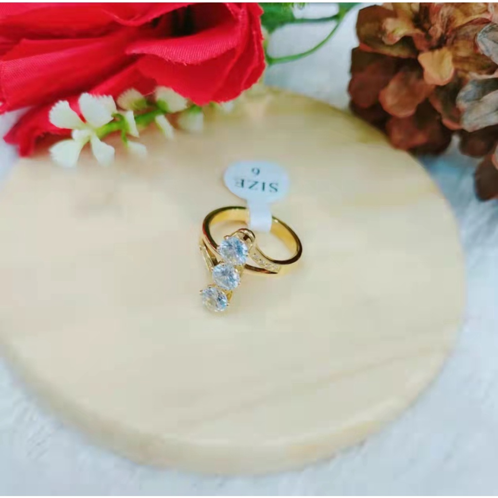 Cincin Titanium Permata Perhiasan Wanita Jewellery 1255