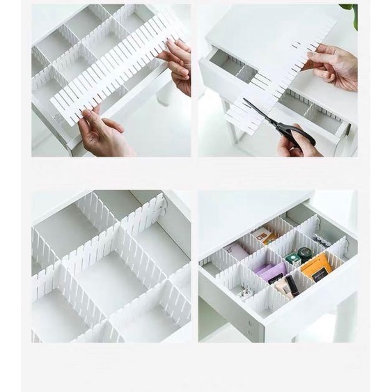 SEKAT LACI LEMARI ORGANIZER PEMISAH PEMBATAS PARTISI 1SET ISI 4PCS - BC