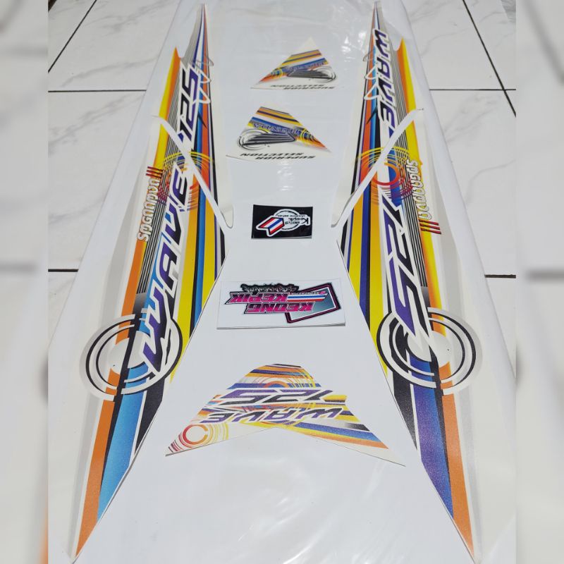 (BISA COD) STRIPING STIKER LIS VARIASI THAILAND MOTOR HONDA SUPRA X 125 MOTIF WAVE 125 TRANSPARAN