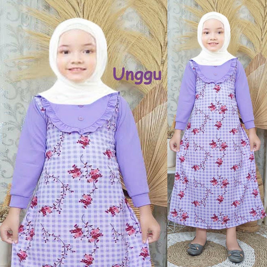 CARLINA Gamis Bunga Metta Anak Perempuan Dress Cantik Maxy