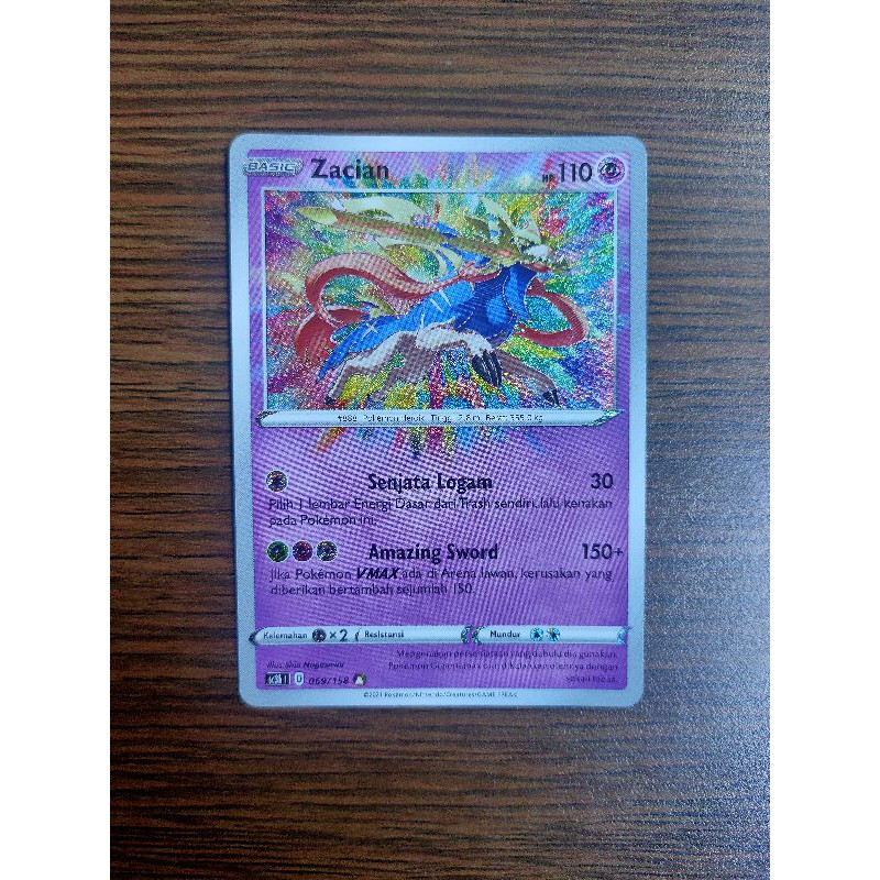 ZACIAN Amazing Rare POKEMON TCG INDONESIA