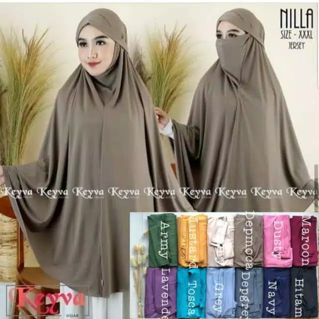 mawadah jilbab cadar instan jumbo tali