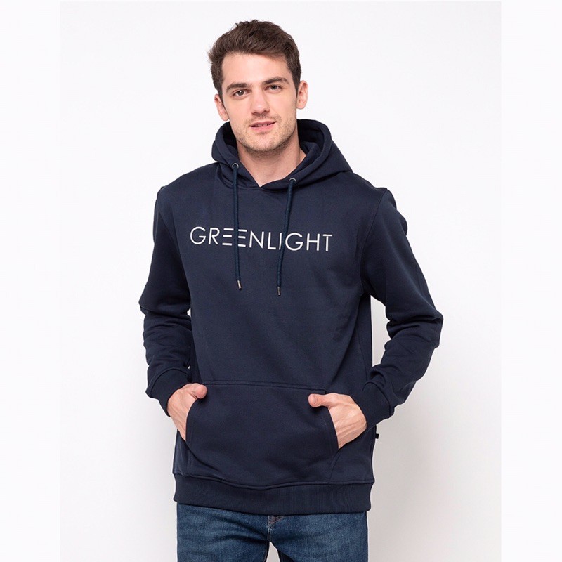 Greenlight Jumper Hoodie Pria Original Navy