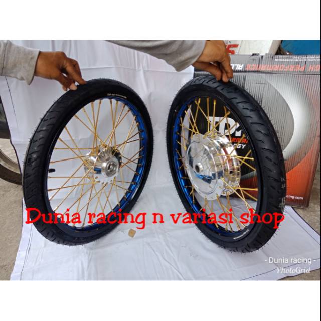 Velg TDR ring 17 Beat Vario 110 Mio Xeon Fino Mio m3 X ride Nouvo Scoopy Vario 125 Vario 150 Beat street esp sama ban luar dalam stel