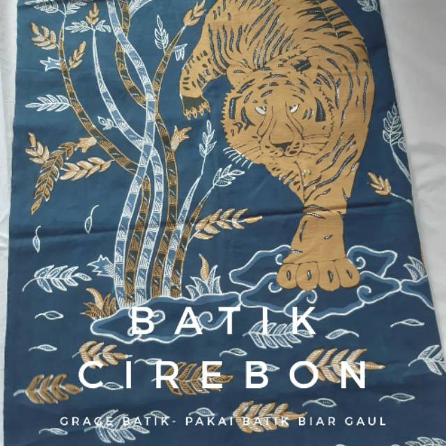 Kain batik katun - motif harimau