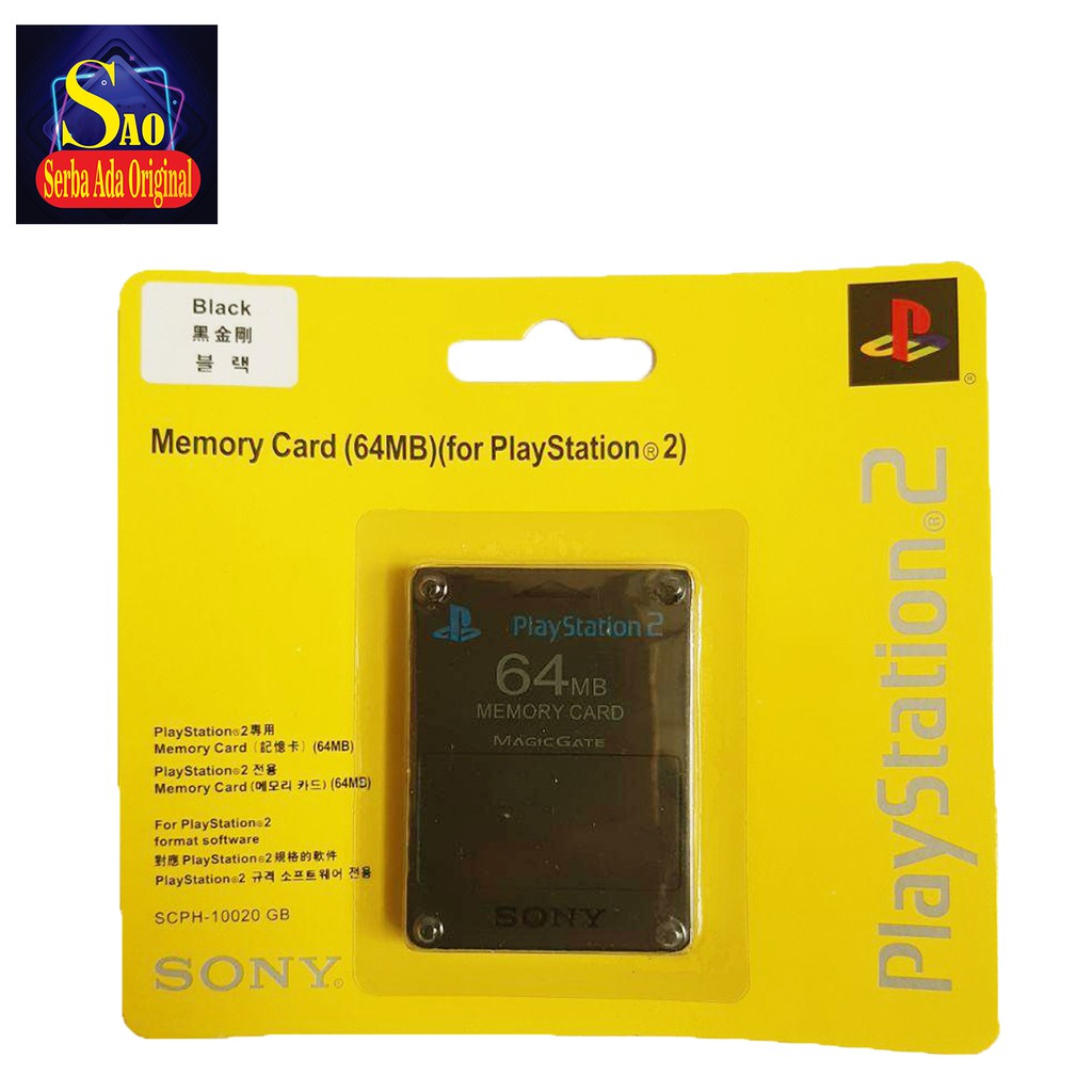 Memory Card MC PS2 16mb-64MB Hitam