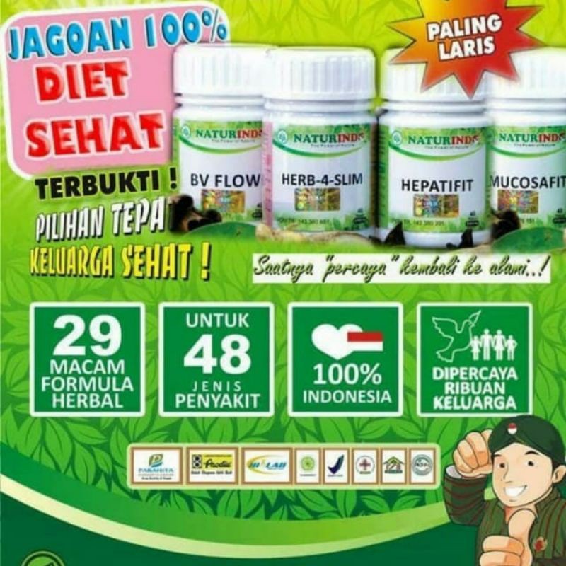 Obat herbal paket sehat diet naturindo