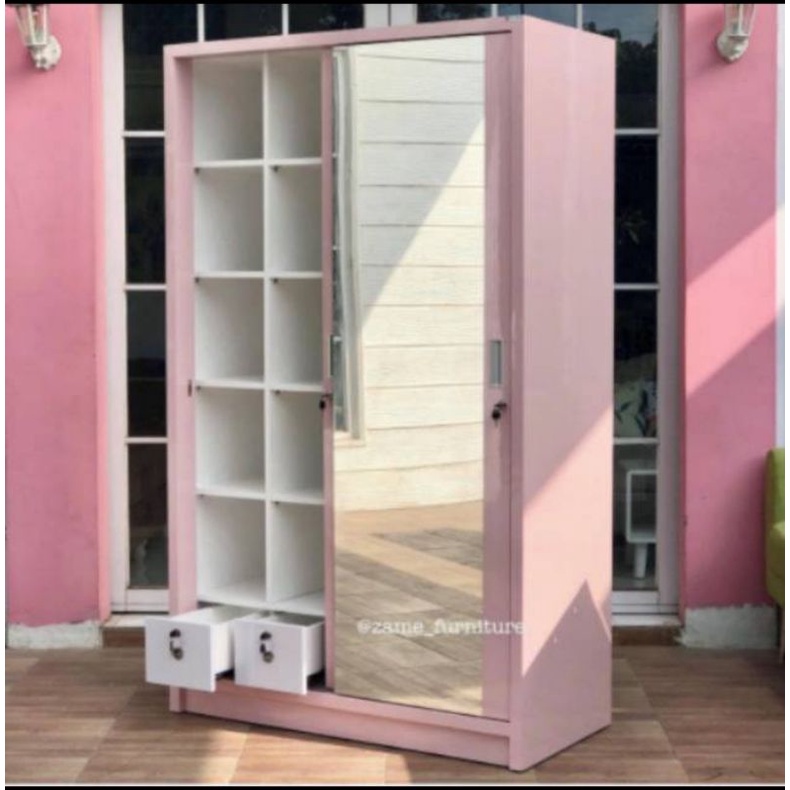 link lemari pakaian multifungsi 02 plus meja tv