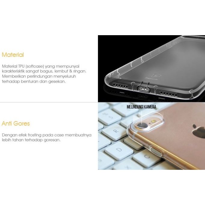 Terbaru CASE IPHONE 8 8PLUS IPHONE8 BASEUS KURA ANTISHOCK BENING TRANSPARAN