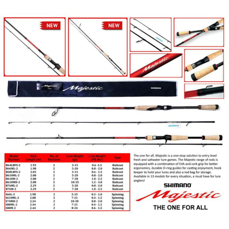 shimano majestic spinning rod