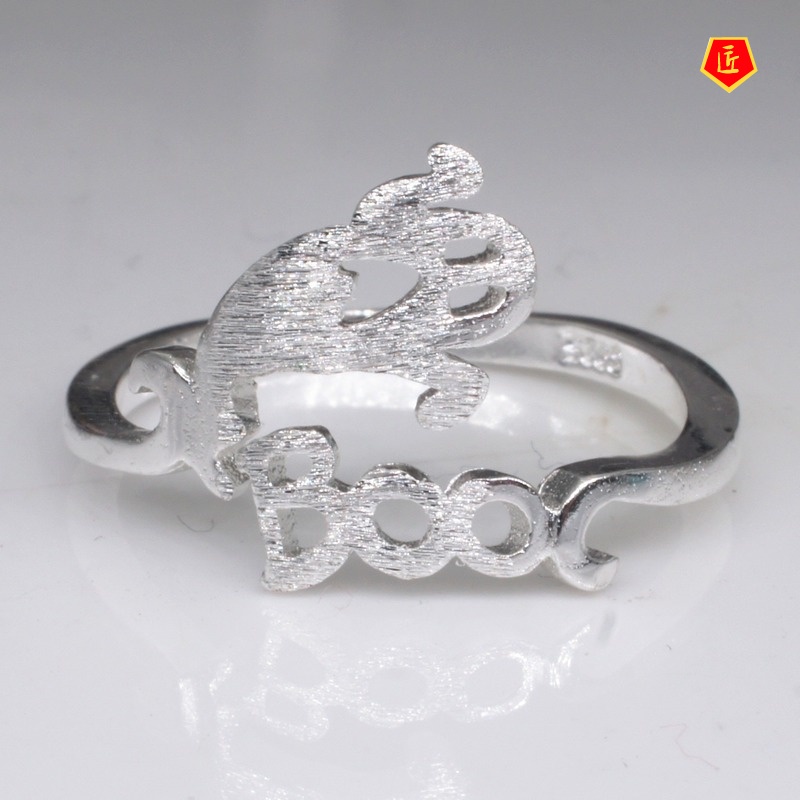 [Ready Stock]925 Silver Creative Anime Ghost Ring Halloween Ornaments