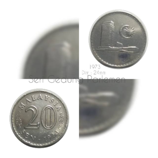 Koin Malaysia 20 Sen Gedung 1973