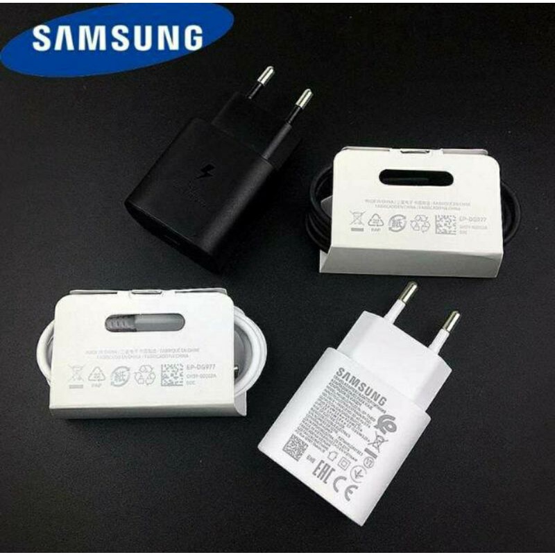 Charger Samsung NOTE 10 A70 A80 A50S S8 S9 S10 25Watt Super Fast Charging Type-C Original Packing Travel Adapter