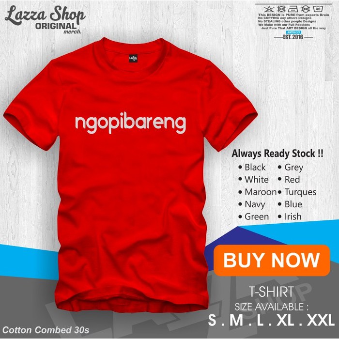 Kaos / Baju / T-shirt Warkop Ngopi Bareng Distro keren Murah