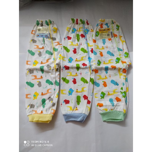 celana panjang bayi Airin Motif  (3pcs)