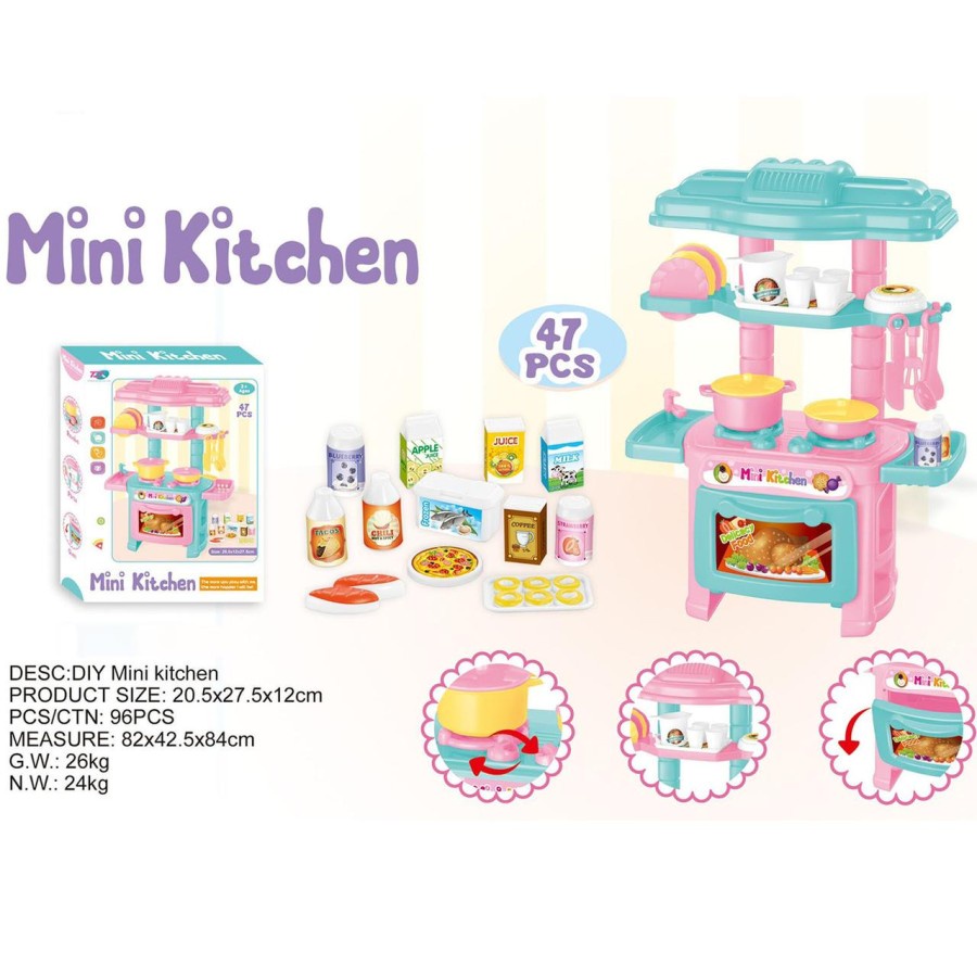 MAINAN MINI KITCHEN SET FROZEN - MAINAN DAPUR ANAK KITCHEN MINI 47 PCS - BC